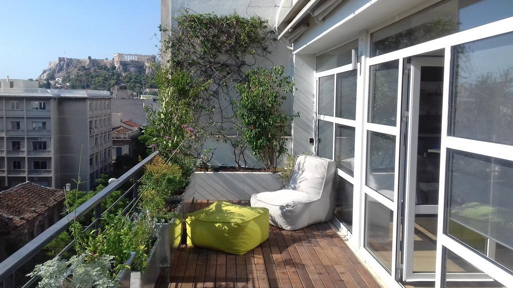 Apartament Hidesign Athens Art Loft Penthouse Acropolis View Zewnętrze zdjęcie